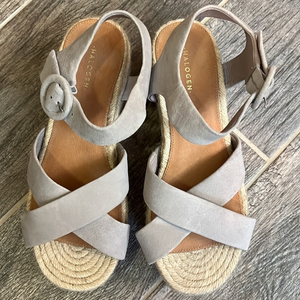 GUC Halogen Emery Gray Suede Platform Espadrille, size 7.5 - Picture 6 of 8